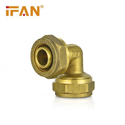 IFAN PEX براس کلر ایلبو کمپریشن فٹنگ